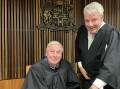 Chief Magistrate of NSW Judge Peter Johnstone with his good friend and former colleague, Armidale Magistrate Mark Richardson.