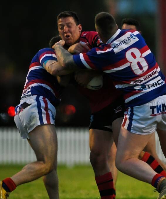 REWIND: Woolaston in action against the Bulldogs under lights at Jack Woolaston Oval this year. 