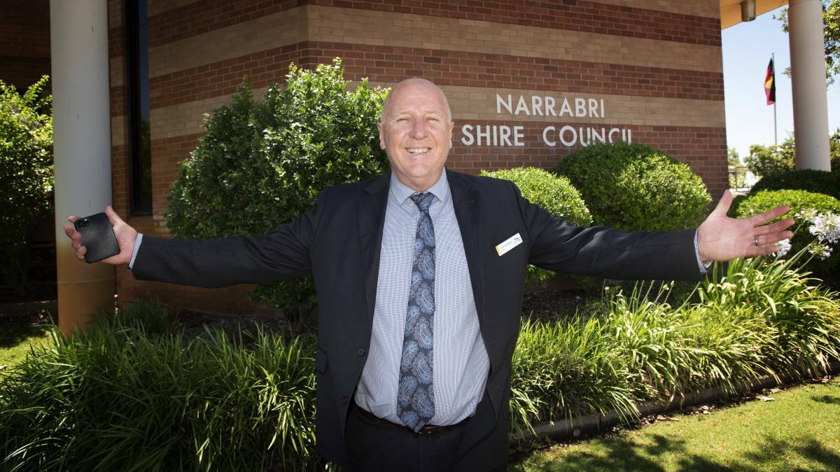 Narrabri Mayor Ron Campbell is excited over the new additions to the town's Sporting Wall of Fame. File picture by Peter Hardin