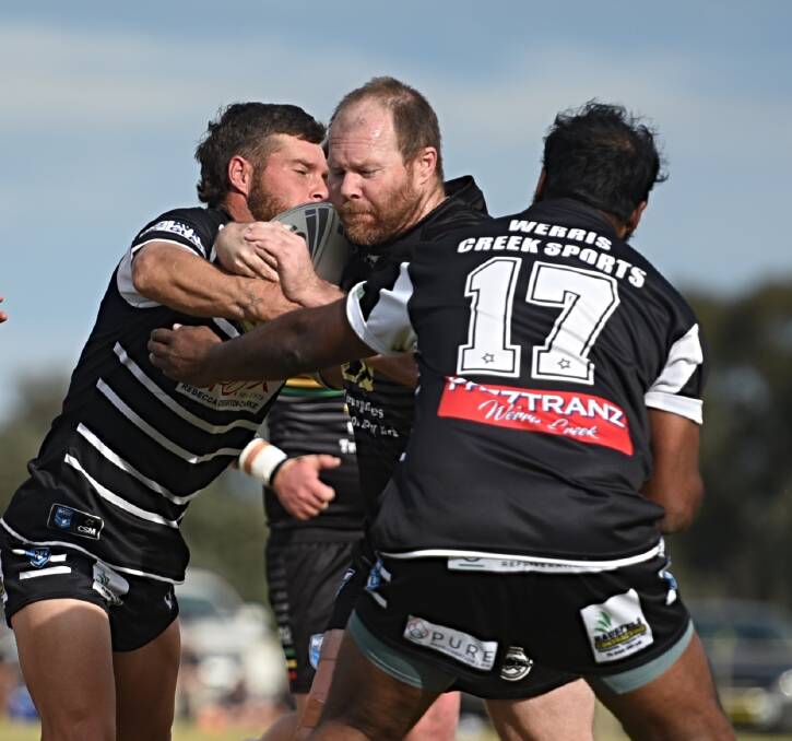 Freeman meets the Magpies defence at Wee Waa on July 7, 2024. File picture by Mark Bode