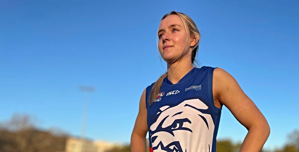 Georgia Tibbs credits her good friend, Sydney Swan Alice Mitchell, for fuelling her interest in AFL. Picture by Mark Bode