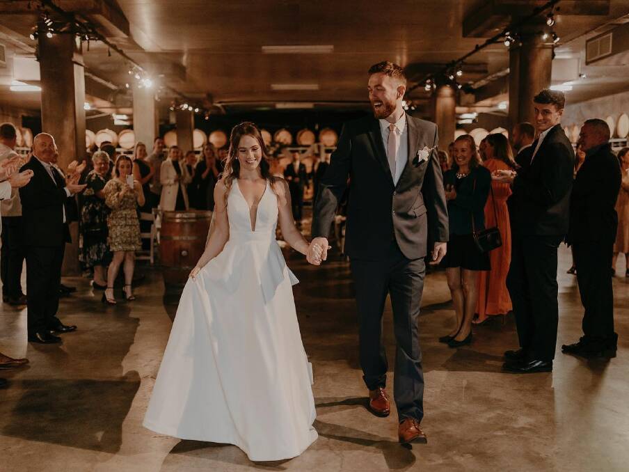 The couple were married in Perth in July last year. Picture Instagram