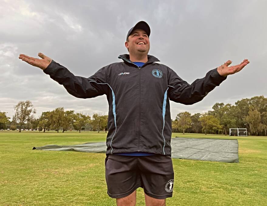 "If anything, there's been too much rain - for the cropping guys, anyway," says beef-cattle farmer Tom Groth, who is seen here ahead of last season's washed-out Tamworth cricket grand final at Riverside 2. Picture by Mark Bode