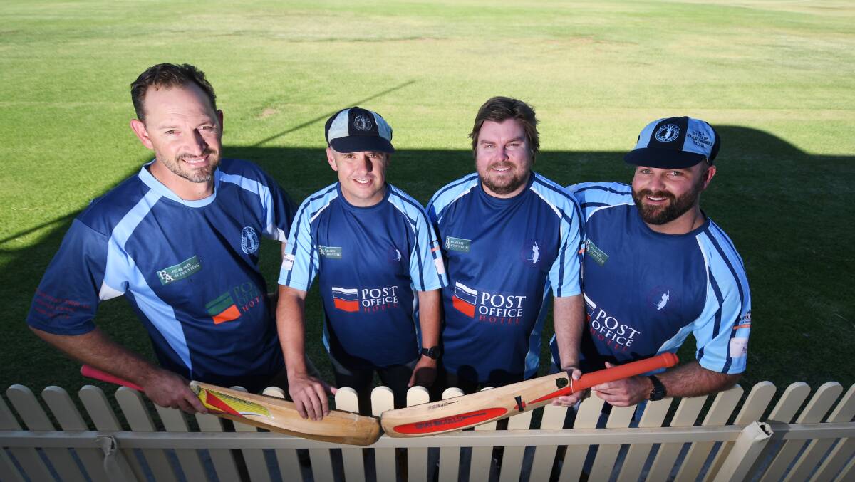 AHOY, SKIPPERS: South Tamworth captains Jon Stone, Dave Olrich, Ryan Whitton and Mitch Smith. For the first time in ages, all four grades won last weekend. Photo: Gareth Gardner 