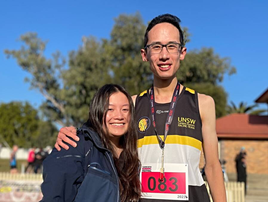 Cathy Diep and Steven Chung attend the Tamworth Running Festival on Sunday, August 6. Picture by Mark Bode