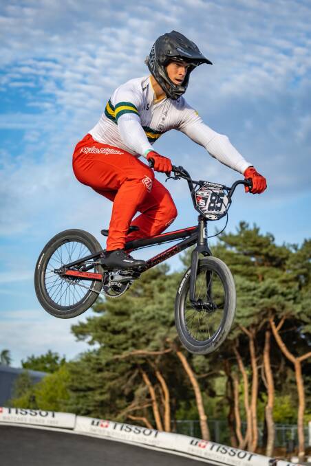 Davis en route to finishing ninth at this World Championships. Picture by Nevada BMX Photography