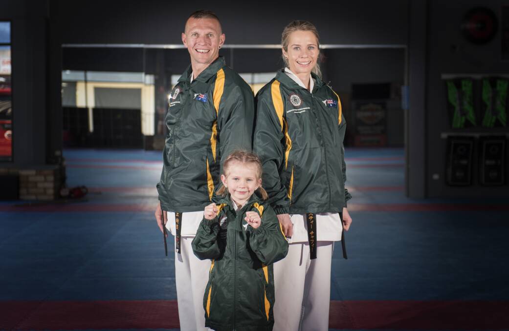WEAPONS: Siblings Scott and Kristie Chaffey and Scott's daughter, Jayda, are set to represent Australia at the Super Karatedo World Grand Prix, in Okinawa, Japan.