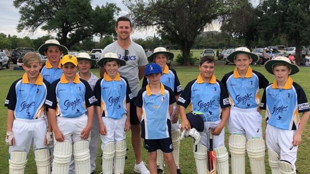 BULLET TIME: Test vice-captain Josh Hazlewood and Tamworth rep cricketers. “It was fantastic – the look on their faces."