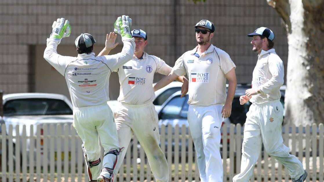 RELIEF AND JUBILATION: South Tamworth did to Old Boys in cricket what Narrabri couldn't  do to North Tamworth in rugby league: end a long premiership run. Photo: Gareth Gardner