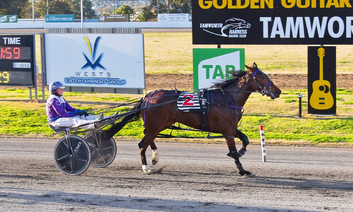 LEATHAL COMBO: Jemma Coney pilots Haveyoumetdaisy to a last-start victory at Tamworth. Photo: PeterMac Photography
