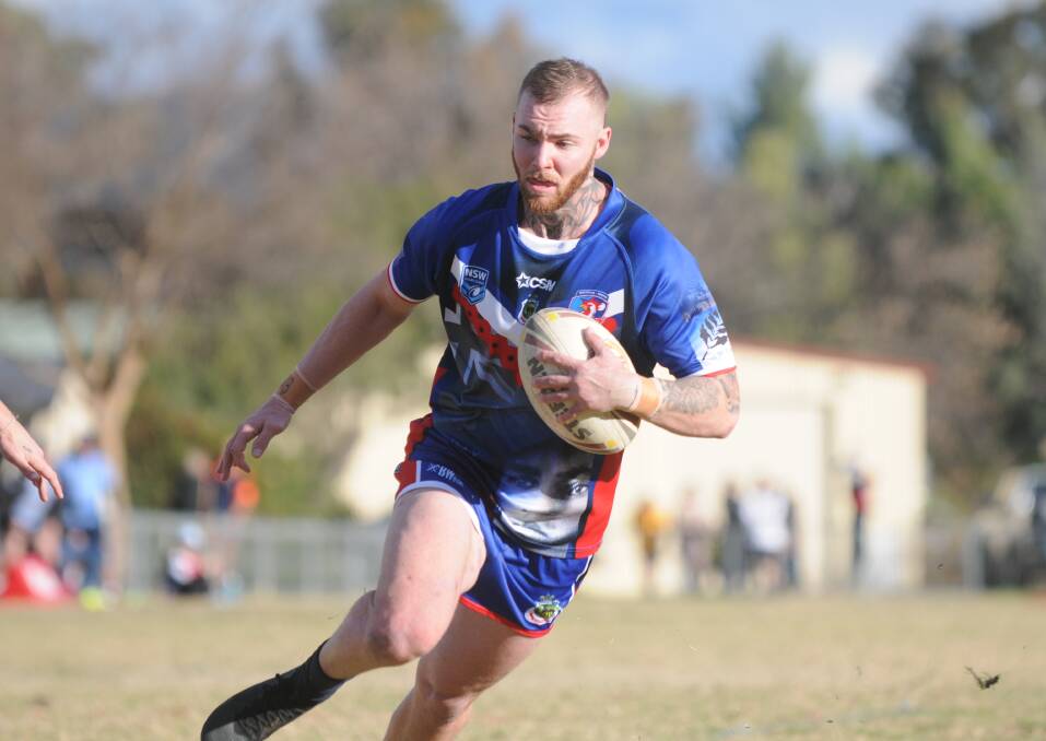 GOLD STANDARD: Roosters centre Ryley Mackay is near unstoppable in scoring six tries against Werris Creek. Photo: Mark Bode