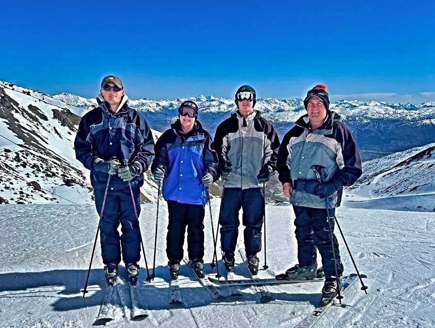 Mitchell Henderson (left) holidays in New Zealand in 2022 with his mother, Lynette, his younger brother, Charlie, and his father, Peter. Picture Supplied