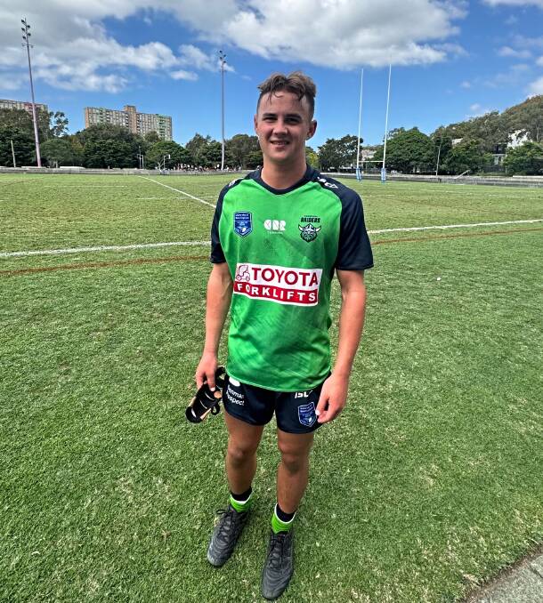 Henderson after making his SG Ball Cup debut at Canberra, in a 40-8 final round loss to the Rabbitohs at Redfern Oval in Sydney on March 29, 2024. Picture supplied