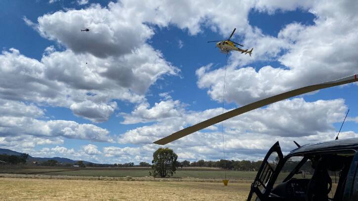 The Friends of Tenterfield Aerodrome and members of the community were to battle fires across the region. Pictures supplied.
