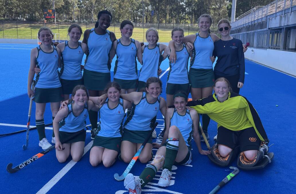 PLC Armidale's junior hockey team took out the Independent Girls' Schools Association title on Saturday. Picture supplied. 