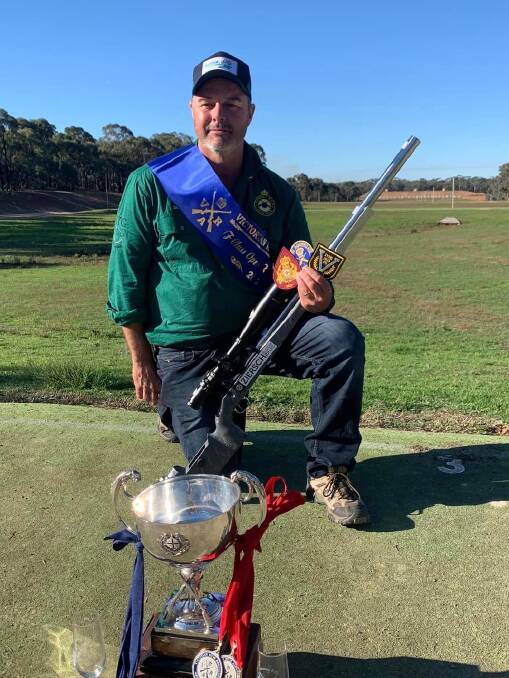 Sean Campbell after winning the King's Shoot in Victoria. Picture supplied.
