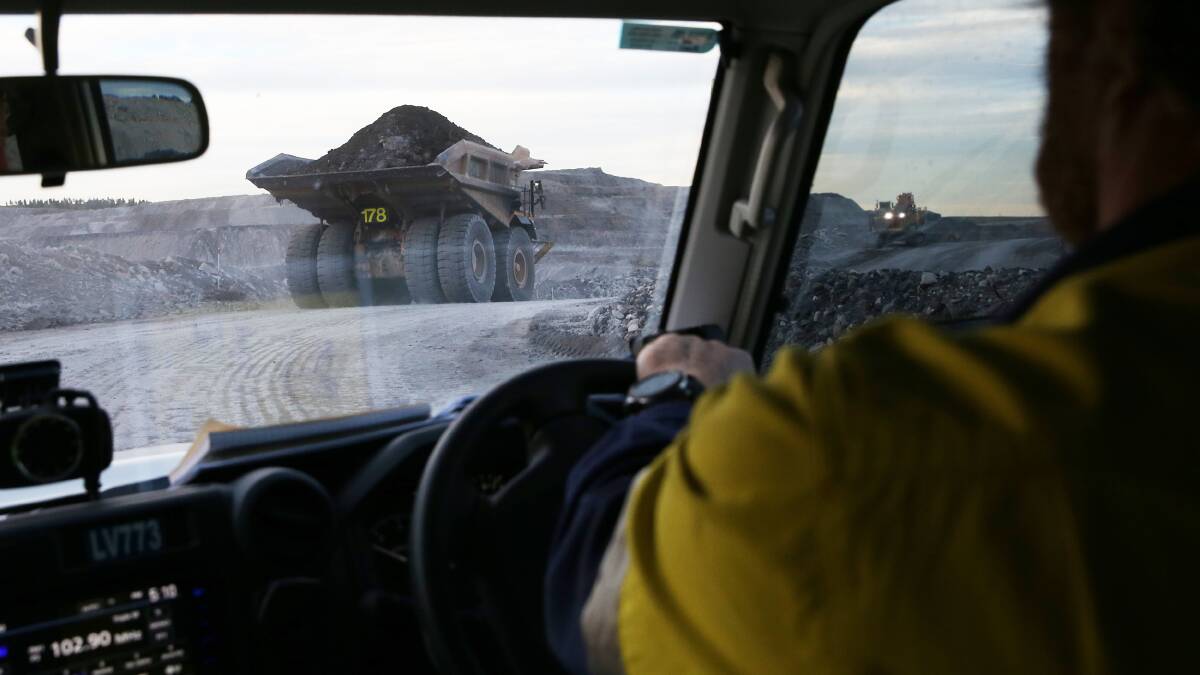 A coal truck driver working in the Hunter Valley last year. Picture by Peter Lorimer