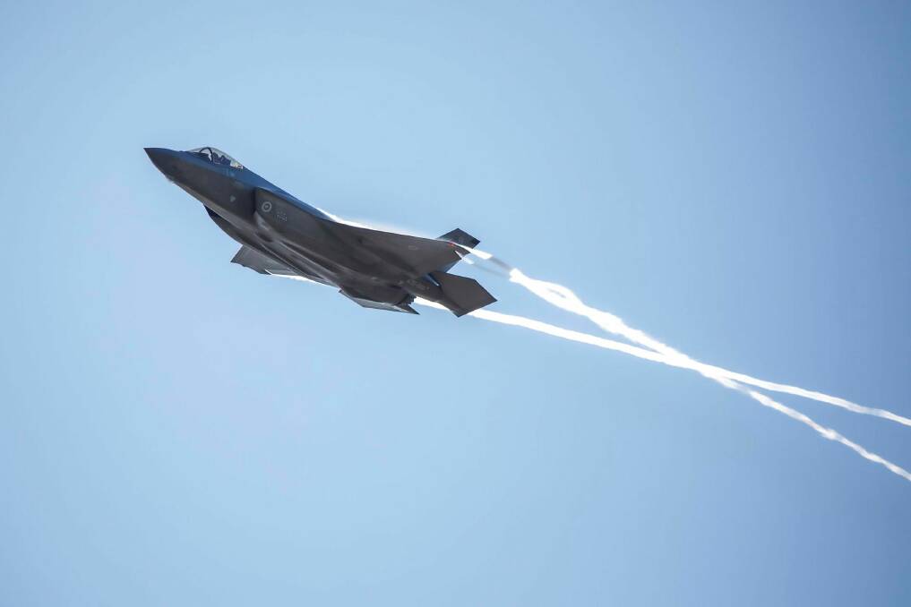 F-35A Lightning II aircraft will conduct instrument approach training into Tamworth airport. Picture supplied by Department of Defence
