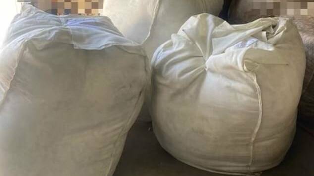 The bale of wool police allege was stolen earlier this month. Pictures from NSW Police