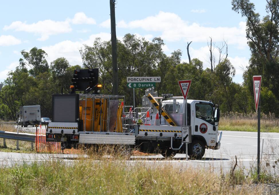 The give way sign on Porcupine Lane, at the New England Highway intersection, was replaced several days after it was knocked over. Picture by Gareth Gardner