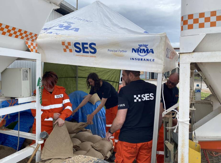 The Tamworth SES crew has been busy organising sandbags for locals in the past couple of days. Picture supplied by Tamworth SES