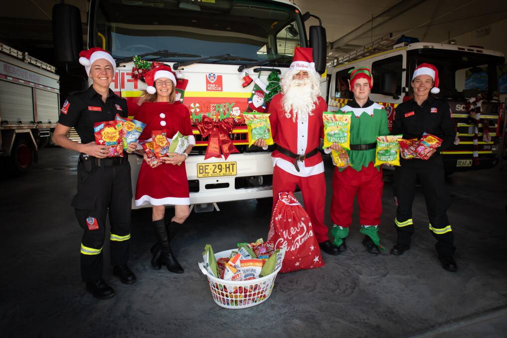 South Tamworth firefighters Amy Van Der Graaf, Kim Talbot, Pat Burrows, Joseph Clark and Chanel Van Rooyen. Picture by Peter Hardin