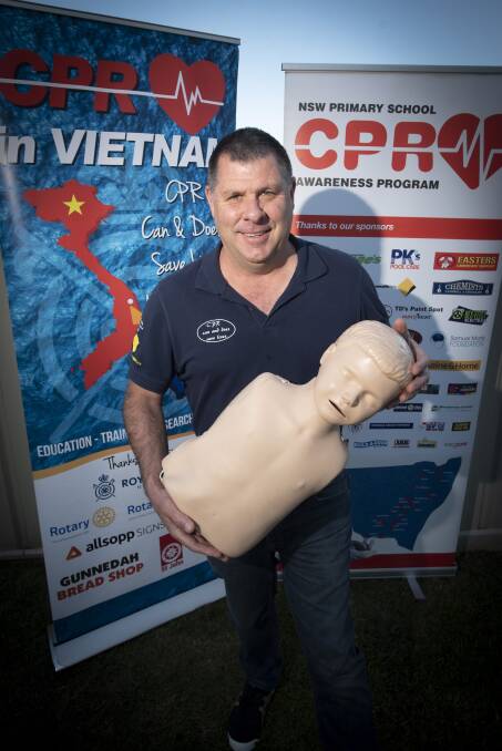 LIFESAVER: Lifeguard Cameron McFarlane has trained 40,000 kids how to save a life by using CPR in the last decade. Photo: Peter Hardin