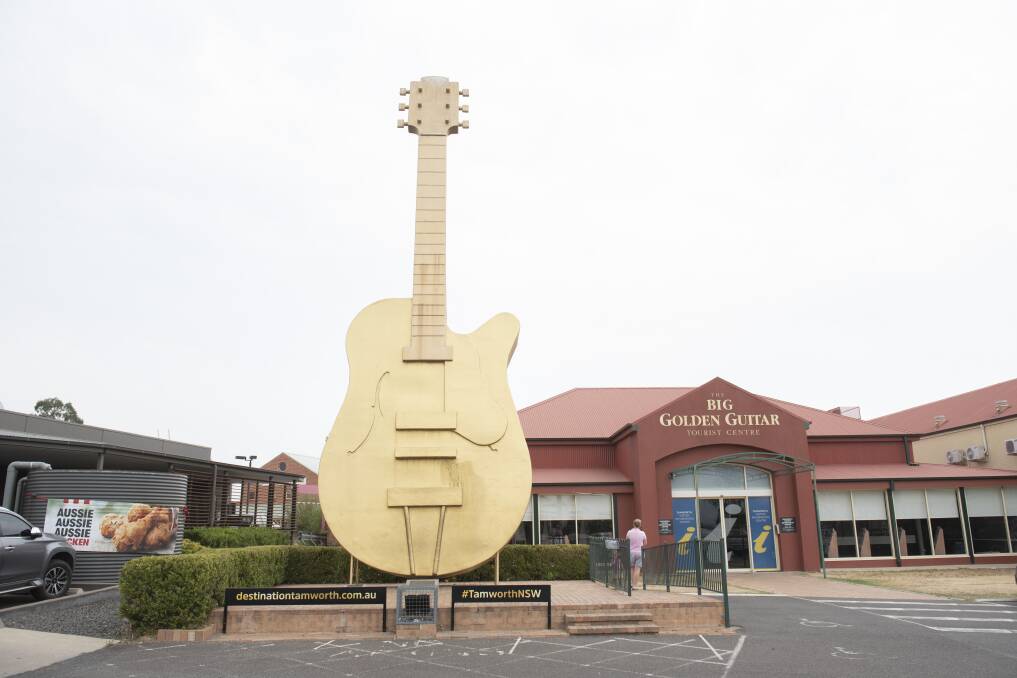 The iconic Golden Guitar museum will be open this weekend. Photo: Peter Hardin