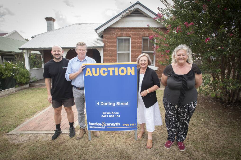 FOR SALE: Billabong Clubhouse's Luke MacDonald, Jeff Faint, Judy Coats and Rae Pepper are preparing to sell Crittenden Cottage. Photo: Peter Hardin