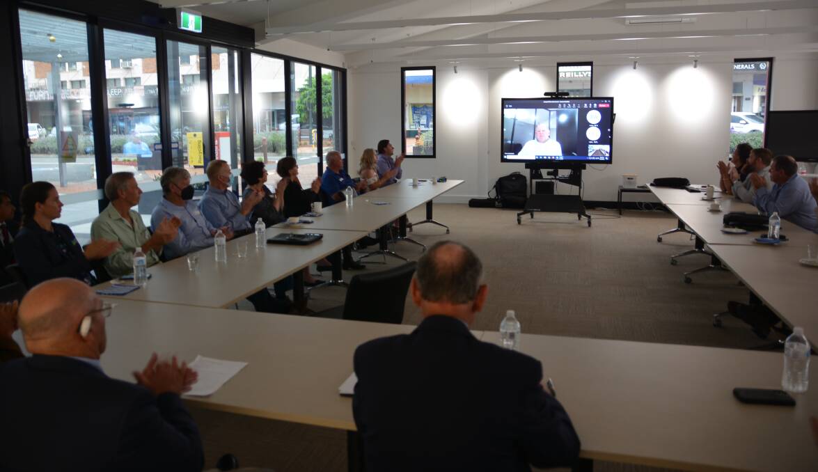 IDEAS: David Wallis, from local business Manuka Chaff facilitated a discussion aimed at launching a local population growth campaign.
