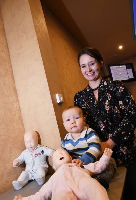 LIFE SAVER: Mum Monica Cunningham and son Thomas at the CPR Kids course in Tamworth. Photo: Gareth Gardner
