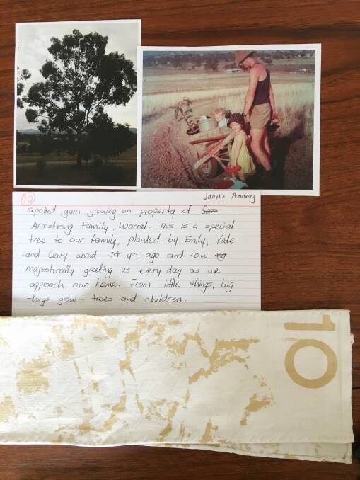 ART: One of the letters that came with a bark rubbing from Tamworth. Photo: Rebecca Mayo
