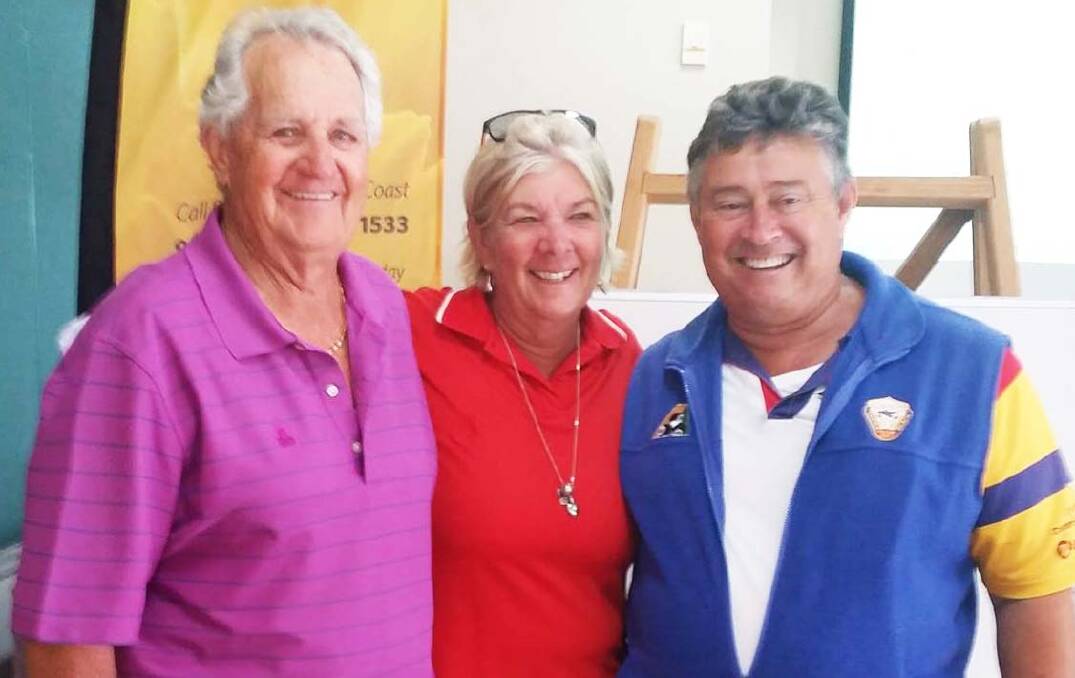 Deb Quick with close friend and mentor, Les Neaves (left) in 2018. Picture by Umina Beach Men's Bowling Club. 