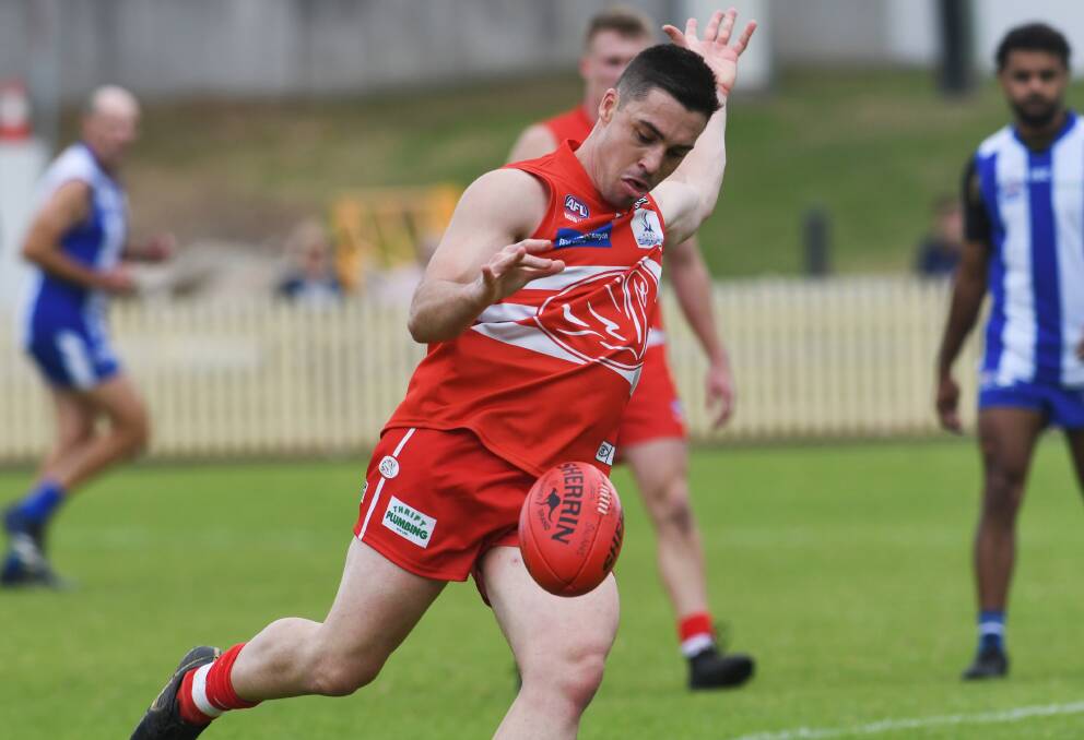 In club president Josh McKenzie's opinion, Josh Jones is one of the best ever to have played for the Tamworth Swans. Picture by Gareth Gardner. 