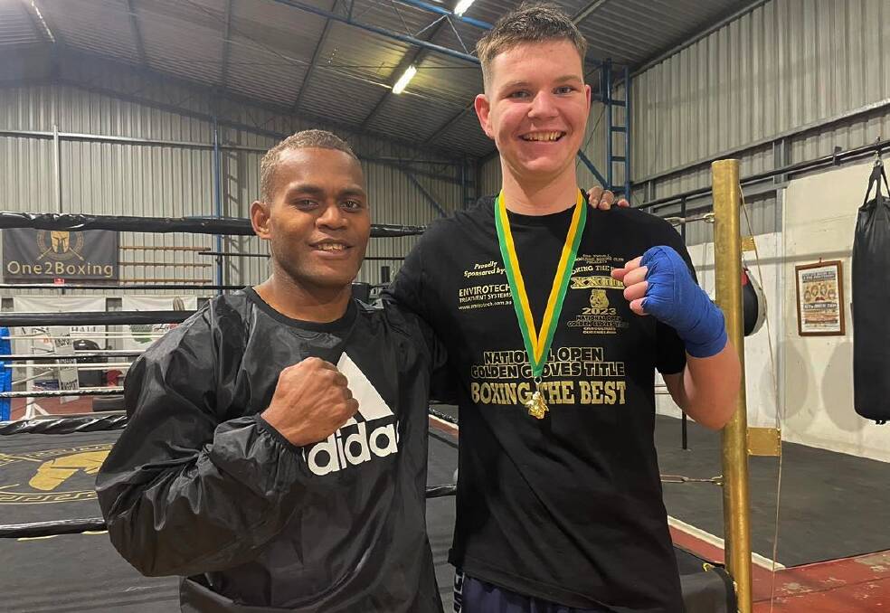 Martin has cited teammate Lemuel Silisia as one of his biggest inspirations in the gym. Picture by One2Boxing Westside. 