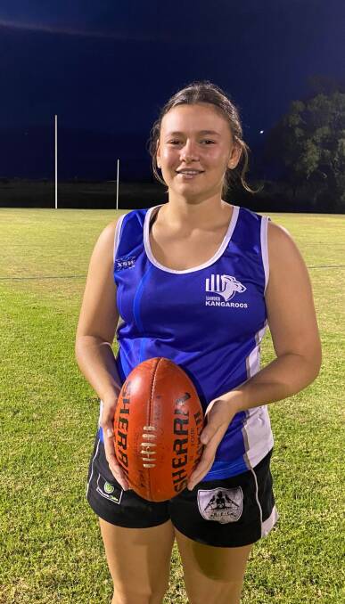 On the field: Grace Edgecock has found a new home with the Tamworth Kangaroos, where she has impressed with her talent. Photo: Shannon Campbell.