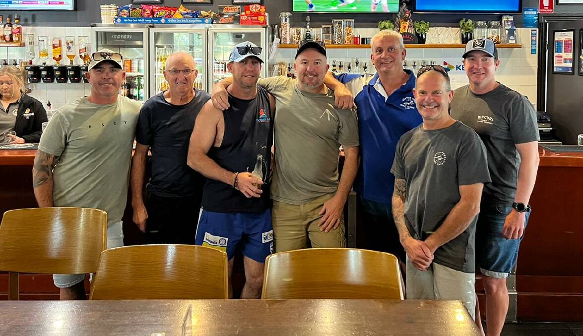 (From left) Nat Sewell, John Ryder, Byron Ryder, Phil Warby, Peter Eichman, Shane Thompson, and Josh Ryder, with Kenny Byrnes absent. Picture supplied.