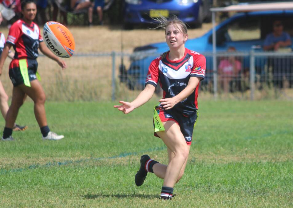 Monique Corbett led the Roosters' scoring on Sunday with three tries and six conversions. Picture by Zac Lowe.