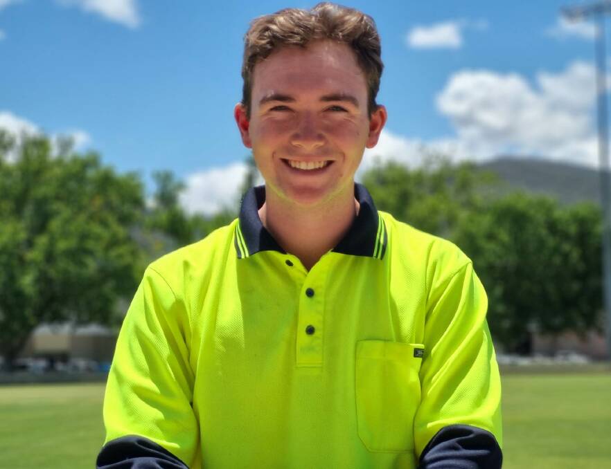 When Sam Murphy isn't playing on the No. 1 Oval wicket, he's helping to prepare it as one of his two jobs. Picture by Zac Lowe.