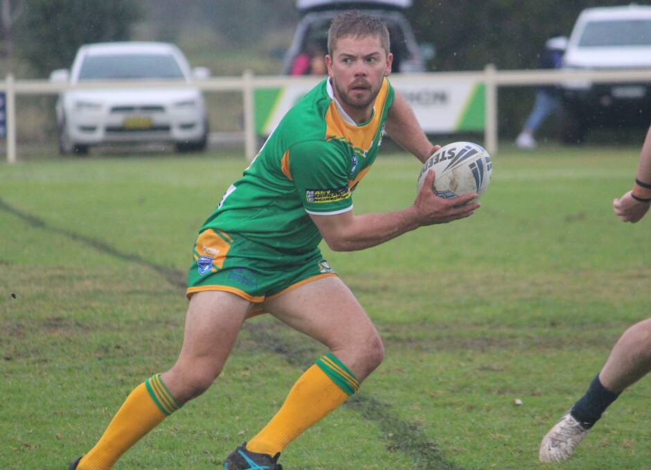 Boggabri Kangaroos captain Matt Gillham during their historic win over the Kootingal-Moonbi Roosters in round five. Watton expects the Boars' clash against them this weekend to be one of the hardest of the year. Picture by Zac Lowe.