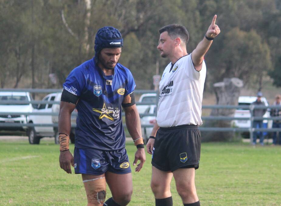 Tevita Peceli is sent off midway through the second half. Picture by Zac Lowe.