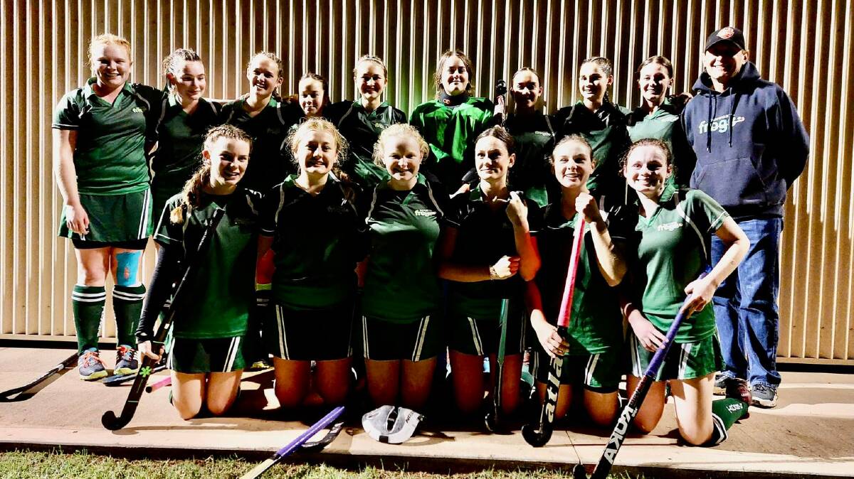 Well played: The Tamworth Frogs division one side pulled out their best performance of the tournament and their worst back-to-back last weekend. Photo: Tamworth Hockey Association Facebook.