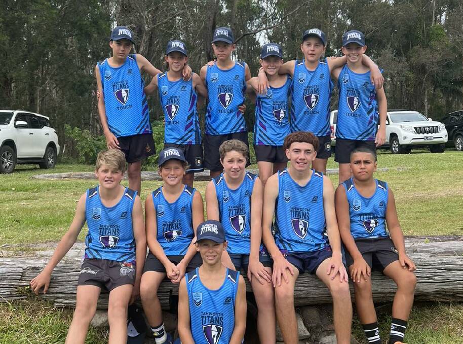 The Tamworth under 14s boys were the standouts from the tournament, having made it to the semi-finals in Coffs Harbour. Picture by Tamworth Touch Association. 