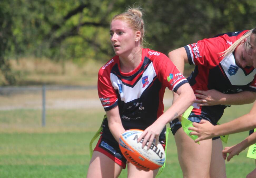 Stand-in captain Madi Roach led the Kootingal-Moonbi Roosters women to a massive win over Narrabri in round one. Picture by Zac Lowe.