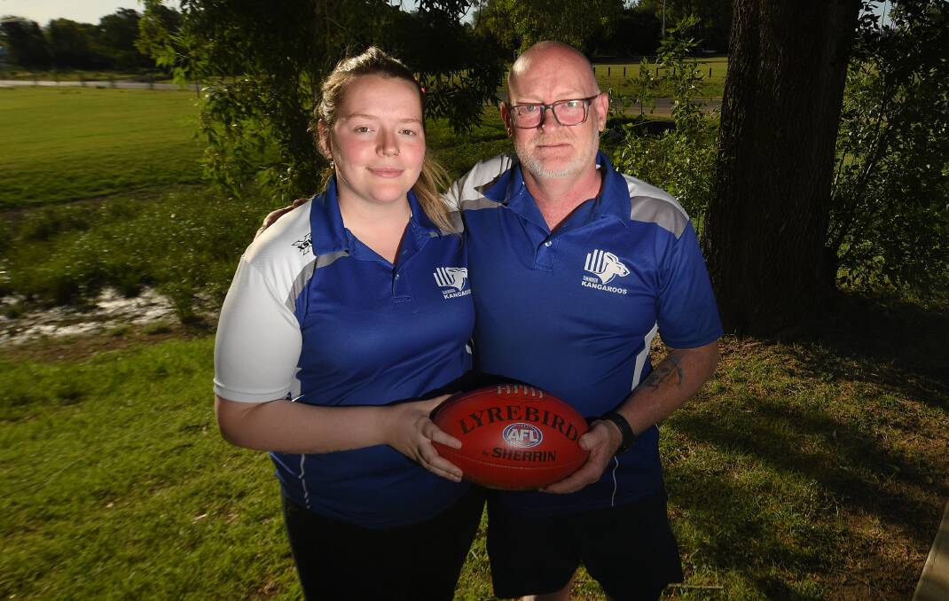 Emily and Stuart Goldfinch will be the first father-daughter combination to coach senior football in NSW. Picture by Gareth Gardner. 