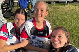 Mia Cloake (pictured here during the Werris Creek Ladies Day earlier this year with Maya Patterson on the left and Hayley Fleming on the right) is that rare combination of massive natural talent and unfailing dedication. Picture by Werris Creek Magpies. 