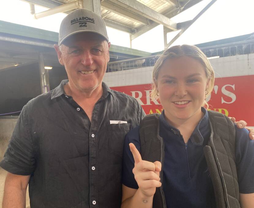 Jemma Coney with her father, Greg, ahead of her stint in state colours at Albion Park on Saturday. Picture by Julie Maughan. 