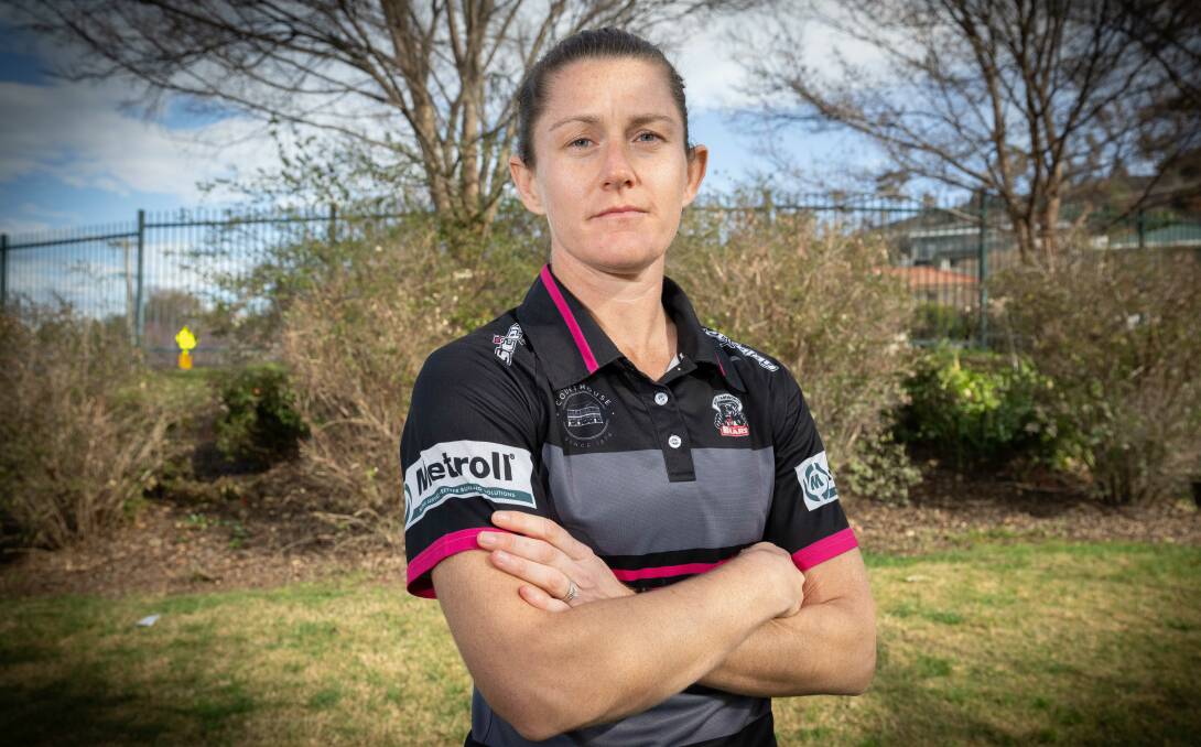 Steph Halpin is the picture of focus ahead of the Bears' grand final clash against the Roosters this weekend. Picture by Peter Hardin. 