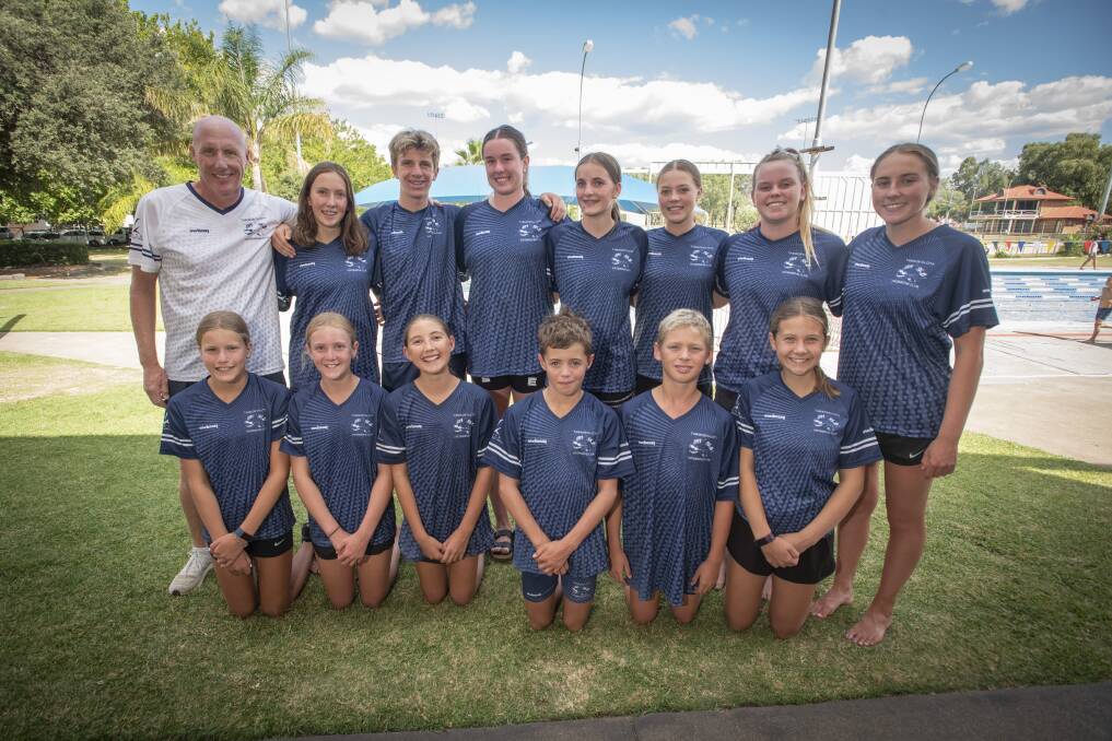 Ready to race: The 24-strong Tamworth City Swimming Club team, of which some members were absent, has been training diligently throughout the summer. Photo: Peter Hardin.