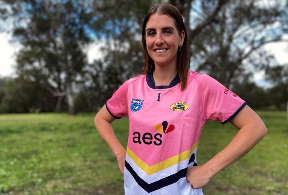 Sophie Pezzuto, seen here wearing the Cowgirls' Ladies Day jerseys of her own design, has played for the side for a handful of years now. Picture by Zac Lowe.